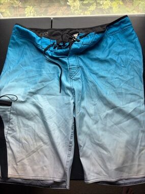 Rip Curl Blue Ombre Board Shorts with Black Waist